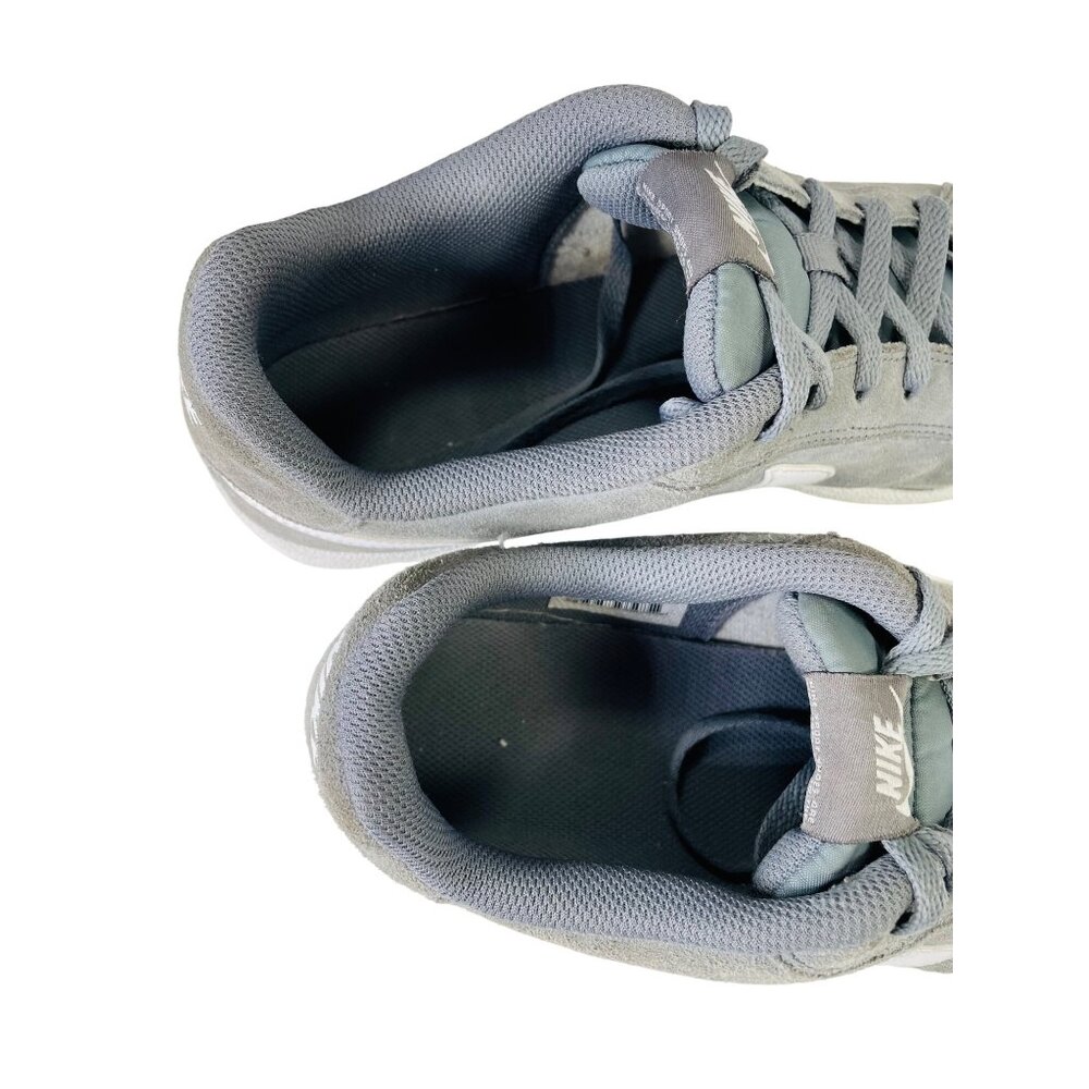 Nike Gray Suede Sneakers Court Royal White Swoosh Men's Size 10 Lace up Trainers - Picture 9 of 11